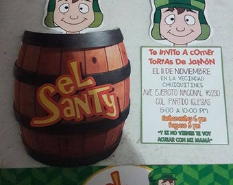el chavo del ocho handmade invitation party chavo del 8 personalized