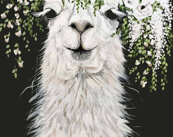 Dolly Llama Printed Canvas