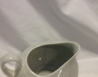 Vintage Pottery Gravy Boat/Primitive Style Servingware/Tableware/Gray/French Country/Small Dining Accessories/Holiday/Replacement/