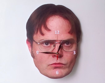 Dwight Schrute wall clock, wall clock, The Office clock, Unique wall clock, the office tv show, Home and Living