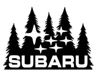 Subaru Pine Trees and Stars