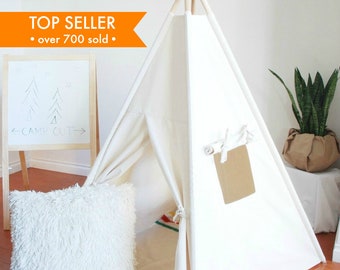 Certified Organic Natural Canvas Teepee, Play Tent, Kids Teepee, Childrens Teepee, Teepee Tent, Tipi, Playhouse