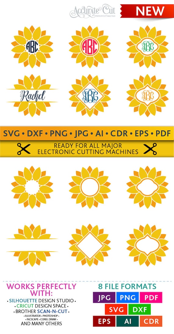 Free Free 142 Sunflower Monogram Svg Simple Sunflower Svg SVG PNG EPS DXF File