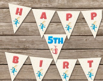 Dragons Love Tacos Birthday Banner, Dragons Love Tacos Flags