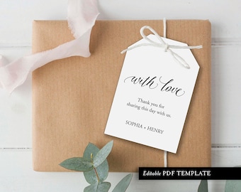 wedding welcome tag template welcome gift tag template gift tag favor gift tag wedding gift tag instant download pdf template