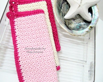 WASHCLOTH - 100% COTTON, handmade washcloth, facecloth, crochet washcloth