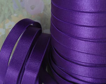 3yds Elastic Satin 1/2 inch Trim Shiny Purple Stretch Bra Strap Elastic diy Headband garter Lingerie bra making sewing supplies ps1/2