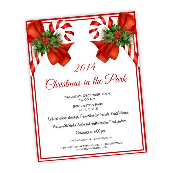 items similar to christmas party invitation holiday christmas flyer template free word