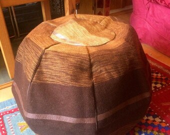 Handmade Moroccan brown pouffe/footstool/beanbag