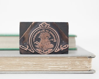 Vintage Patrons of Husbandry National Grange Letterpress Printers Stamp, Printer Block Stamp, Letterpress Stamp, Empire Type Foundry NY