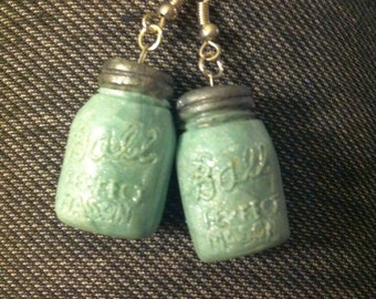 Mason Jar Dangle Earrings