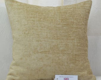 Gold Chenille Cushion Cover 17" x 17"