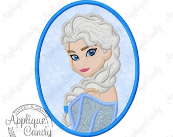 Frozen Snow Queen 2 Cameo Applique Machine Embroidery Design Digital File 4x4 5x7 6x10 Cold Elsa INSTANT DOWNLOAD