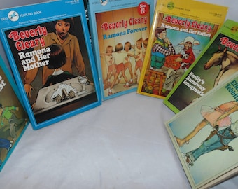 Vintage 1970s-80s Beverly Cleary PB Books Set of Six Yearling Ramona Ellen Tebbits Emily