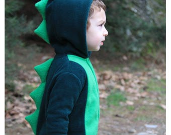Dinosaur Costume//Hooded Romper//Halloween kids//Kids costume//Toddler costume//Fancy dress costume//Handmade//Gift for Kids//Green