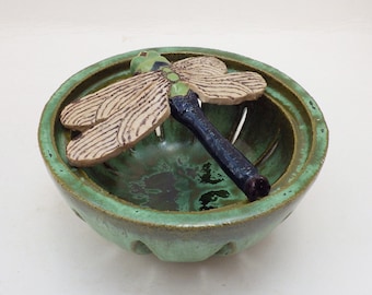 Dragonfly pot pourri bowl