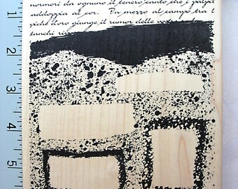 Judikins Old Text Ink Blots Frame DESTASH Rubber Stamp, Like New Rubberstamp