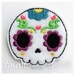 Sugar Skull Hearts Feltie Digital Design File - 1.75"