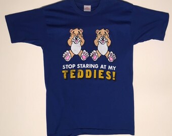Vintage 90s adult humor teddy bear t shirt large