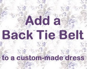 Add a Back Tie Belt