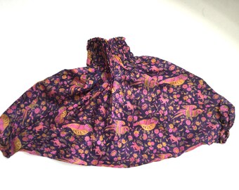 Baby Ali Baba Pants - pink birds