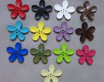 Button 40 mm orchid flower