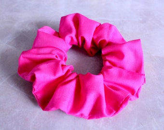 Hot Pink Hair Scrunchie 100% Cotton