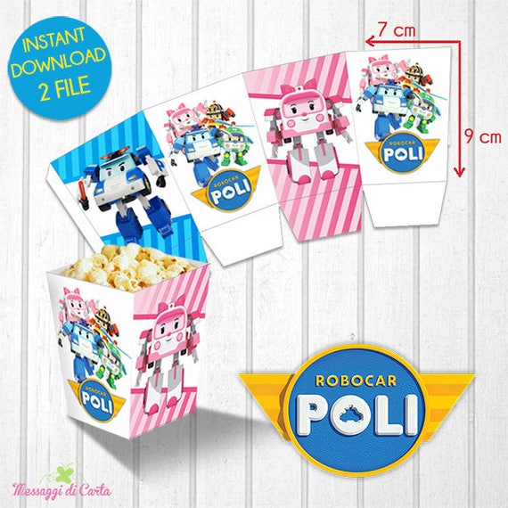 robocar poli popcorn box robocar poli popcorn box