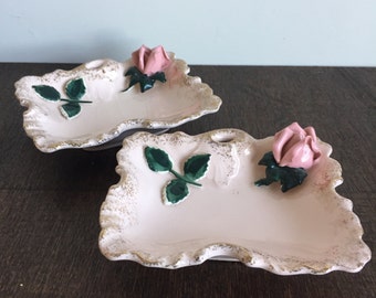 Lefton's Pink Rose Dishes
