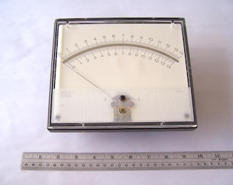 Analog Panel Meter Face 7 1/2 Inches Across, Steampunk Supply, Clear Meter Face, pH Meter Face, Steampunk Parts, Square Meter Face