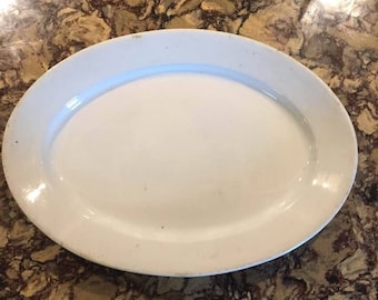 Large, vintage ironstone platter by Baker and Co.