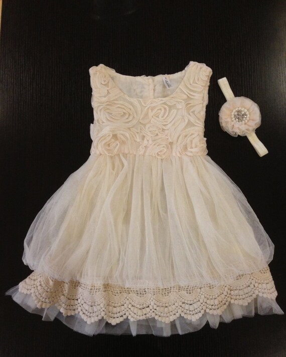 ivory lace toddler dress
