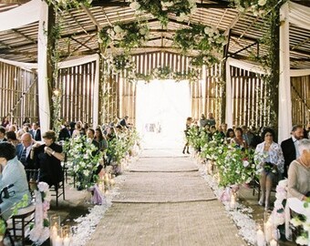Burlap Aisle runner, wedding Aisle runner