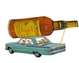 Kentucky bound. Limited edition print of an original collage by Vivienne Strauss.