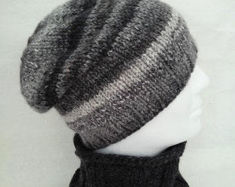 KNITTING PATTERN CARA Beanie/Womans Slouch Hat/Handknit Slouch Hat/Slouchy Beanie/Slouch Hat Pattern/Girls Slouch Beanie/Easy Beanie Pattern