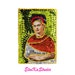 Frida Kahlo Mexican sequin and beads applique patch embellishment, rectangular, glitter icon patch