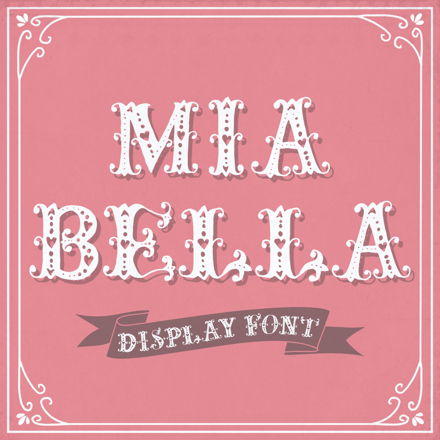 Romantic Font Mia Bella Hand Drawn Display Romantic Font Mia Bella Hand Drawn Display