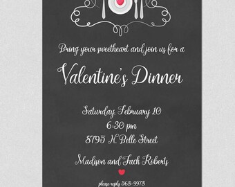 Valentine Dinner Valentine dinner invitation Valentines