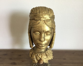 Vintage Mannequin Head; Styrofoam Mannequin Head; Handmade Mannequin; Styrofoam Head; Female Mannequin Head