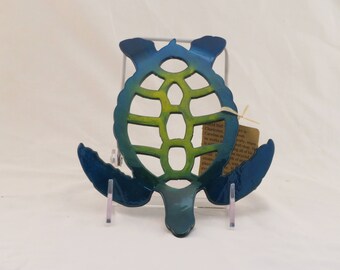 Blue/Green Medium Turtle Trivet / Wall hanging