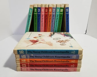 The Young Childrens Enyclopedia Set 16 Volumes Books Homeschool Brittanica 1970