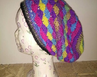 Rainbow Slouchy Beanie