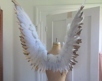 wearable wings Gold / White Fairy Angel Bird cosplay
