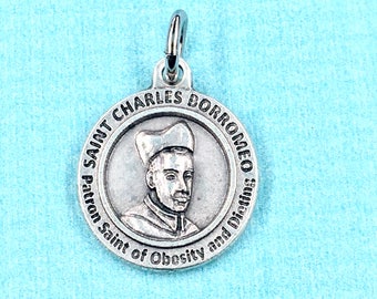 Patron Saint of Dieting St Charles Borromeo Medal, St Charles Borromeo Healing Medal,Diet Medal,Catholic Medal,Holy Medal,Catholic Gift
