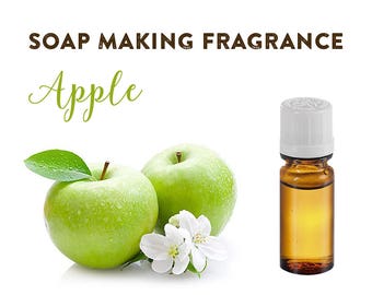 Apple Soap Fragrance 0.34 oz / 10ml Soap Making Smell, Handmade Soap Crafting Supplies, Soapmaking Perfume, Apple Scent for Homemade Soap.