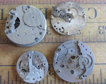 Vintage Antique Watch movements parts Steampunk - Scrapbooking g22