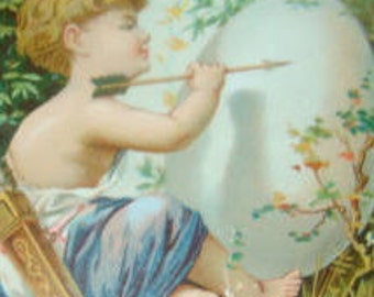 SALE Victorian Scrap (Child with an Egg) # 3