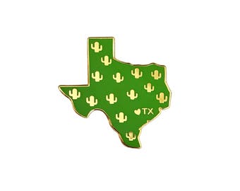 Texas Enamel Pin - Texas State Cactus Pin