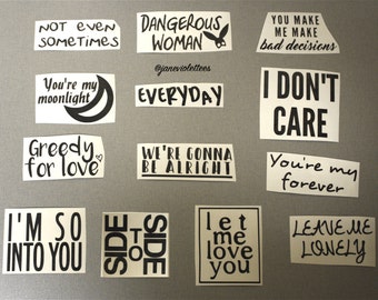 Dangerous Woman Inspired Stickers