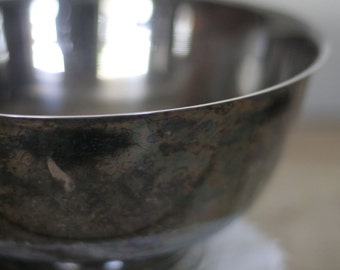 vintage silverplate footed bowl.